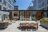 Outdoor tables and entertainment area
