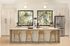 Clubhouse kitchen with island and wood barstools at Sonora in Austin, TX