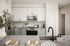 Open kitchen inside an Odell model apartment