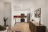 Modern kitchen in a model home at Odell Apartments
