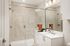 Modern bathroom in an Odell apartment home