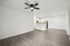 interior pic of deluxe unit with gray planking and white walls