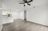 interior pic of deluxe unit with gray planking and white walls