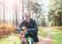 Man riding bike on trails