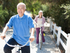 Couple biking