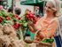 Woman shopping at local organic grocer,