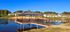 Dock overlooking pond