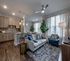 Living area with attached kitchen