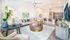 Spacious living room in 55+ community