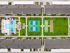 aerial view of pool and pickleball court