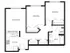 B17 | 2 bed 1 bath | from 791 square feet