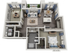 A3 | 1 bed 1 bath | from 830 square feet