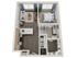 A1 | 1 bed 1 bath | from 598 square feet