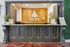 Welcoming reception area at The View, featuring a stylish wooden backdrop and elegant granite countertop.