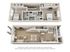Modern floor plan with 2 bedrooms, open living and dining area, and sleek kitchen in a two-story layout.