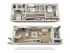Elegant 3D floor plan showcasing a modern two-level apartment with two bedrooms, spacious living room, open kitchen, and cozy balcony.