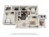 Modern 3D floor plan showcasing two spacious bedrooms, an open-concept living area, efficient kitchen, cozy dining space, and a private balcony.