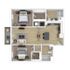 2 Bedroom Floor Plan | Apartments For Rent In Everett WA | Helm