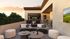 Stunning rooftop patio at Leawood Village with sleek outdoor furniture, fire pits, and scenic views, ideal for entertaining and enjoying the outdoors.