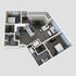 The Cityscape two-bedroom apartment layout at The Lofts at City Center - 1,272 sq ft