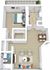 1 bedroom - 786 sqft