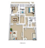 2 bedroom - 1200 sqft