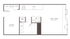 Modern studio apartment floor plan featuring a spacious living/dining area, cozy sleeping zone, well-equipped kitchen, and convenient washer/dryer. Ideal for efficient living.