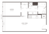 Modern studio floor plan showcasing an open living and dining area, efficient kitchen, and sleek sleeping space with natural light.
