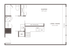 Modern studio floor plan showcasing a spacious living and dining area, efficient sleeping space, and a well-equipped kitchen with built-in shelving.