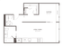 Modern floor plan showcasing an open living and dining area, integrated kitchen, and spacious sleeping zone.