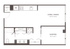 Modern studio floor plan with open living and dining area, cozy sleeping space, and efficient kitchen layout.