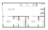 Modern apartment floor plan showcasing a spacious living and dining area, two cozy sleeping spaces, and a functional kitchen layout.