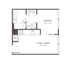 Efficient studio floor plan featuring a combined living and dining area, modern kitchen, and cozy sleeping space.