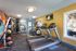Agora at Port Richey, interior, fitness center, large windows, weights, treadmills