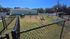 Inviting fenced-in pet play area with agility equipment and benches, perfect for outdoor fun and relaxation.
