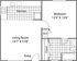 Modern floor plan highlighting a spacious living room, cozy bedroom, functional kitchen, and convenient bathroom with washer/dryer inclusion.