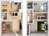 Elegant 3D floor plan showcasing a townhome two-story apartment with two bedrooms, a cozy living room, kitchen, and bathrooms.