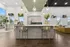Modern open-concept kitchen with island in Denton TX rental home near University of North Texas