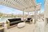 Outdoor patio seating area at Denton TX rental home community near Rayzor Ranch