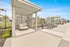Side yard and patio area at Denton TX rental home with private outdoor space near UNT