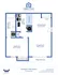 One Bedroom Garden Floorplan at 710 Square Feet