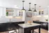 upscale kitchen with two toned cabinetry