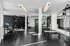 Contemporary fitness center with state-of-the-art equipment, including treadmills, weight racks, and modern lighting.