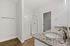 Bathroom with double vanity and walk-in shower