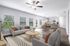Virtually staged living room with couches and chairs