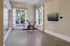yoga room with spin bike