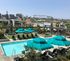 Luxurious apartment complex with stunning poolside area