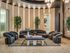 Luxurious lounge area with modern curved seating, elegant coffee tables, and stylish lighting creating a sophisticated ambiance.