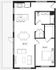 Contemporary floor plan featuring a spacious open-concept living and dining area, modern kitchen with island, and a comfortable bedroom with ensuite bathroom.
