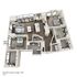 Modern 3D floor plan showcasing an elegant apartment with 2 bedrooms, 2.5 bathrooms, a stylish open living area, and a gourmet kitchen. Total area is 1524 sq ft.